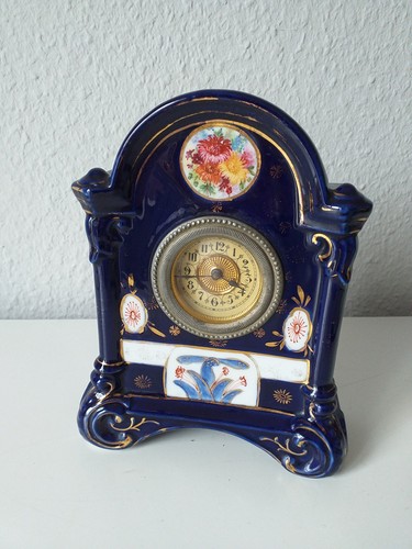 Porzellan tischuhr mit - porzellan,
