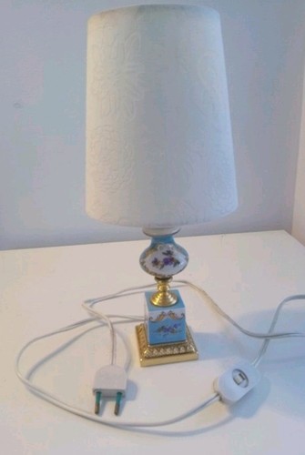 Vintage tischlampe porzellan - vintage, porzellan-