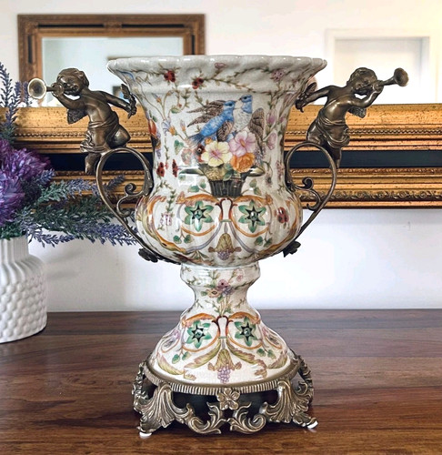 Porzellan vase engel bronze - vase,