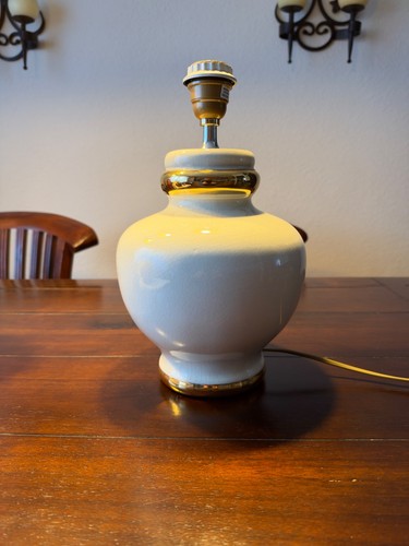 Tischlampe porzellan creme - porzellan,