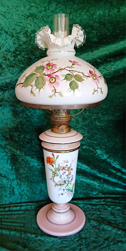 Tischlampe porzellan geblümt - porzellan,