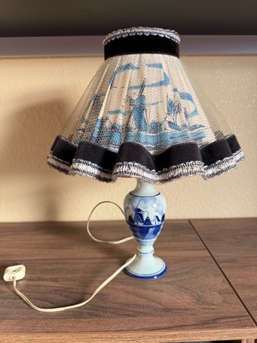 Vintage delft tischlampe - vintage,