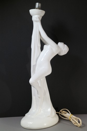 Vintage porzellan figurenlampe - porzellan,